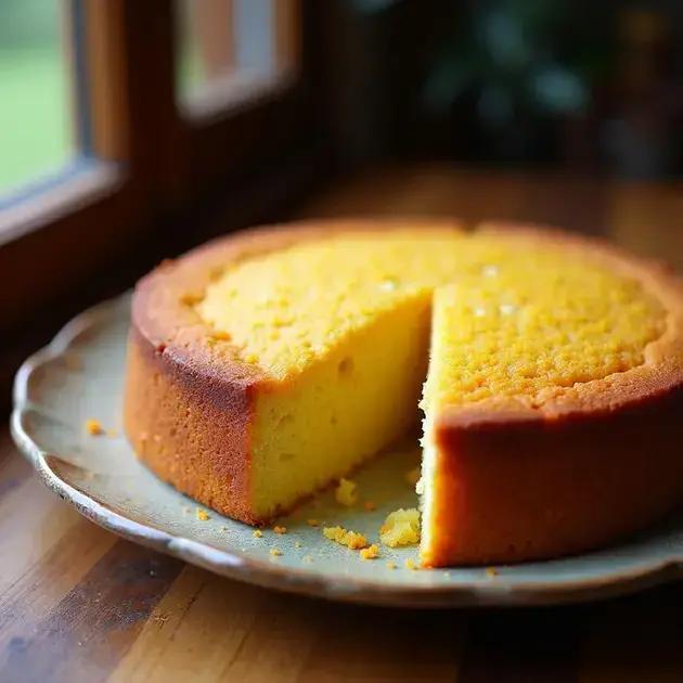 Bolo de fubá com laranja