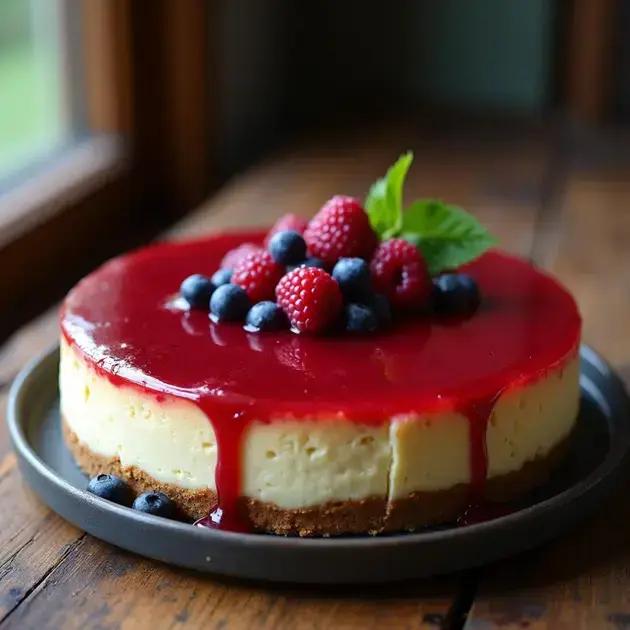 cheesecake de frutas vermelhas
