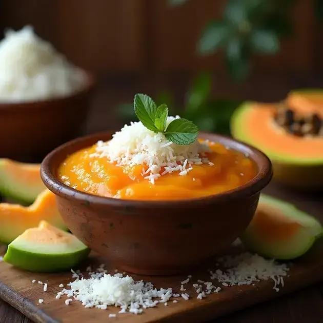 Doce de mamão com coco