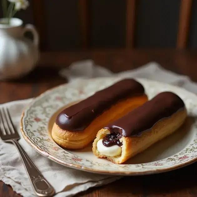 Éclair de chocolate