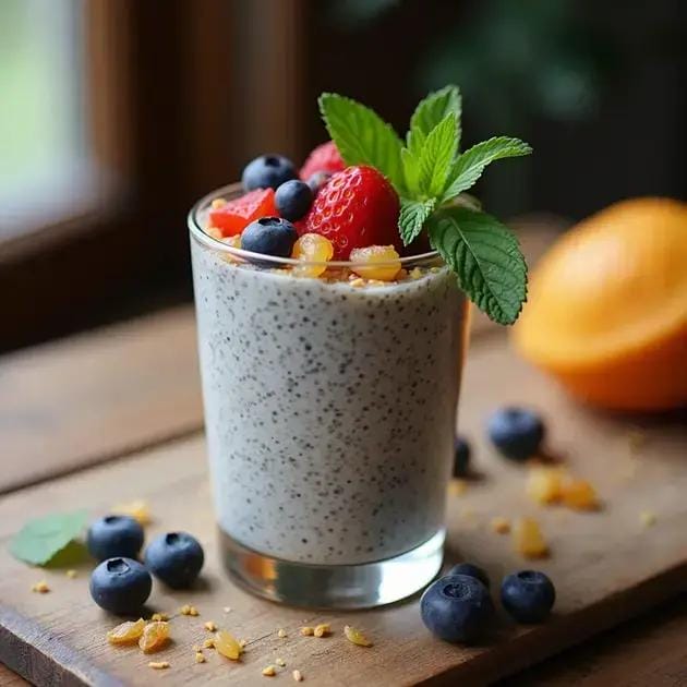 Pudim fit de chia