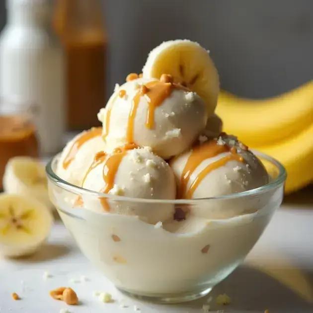 Sorvete fit de banana