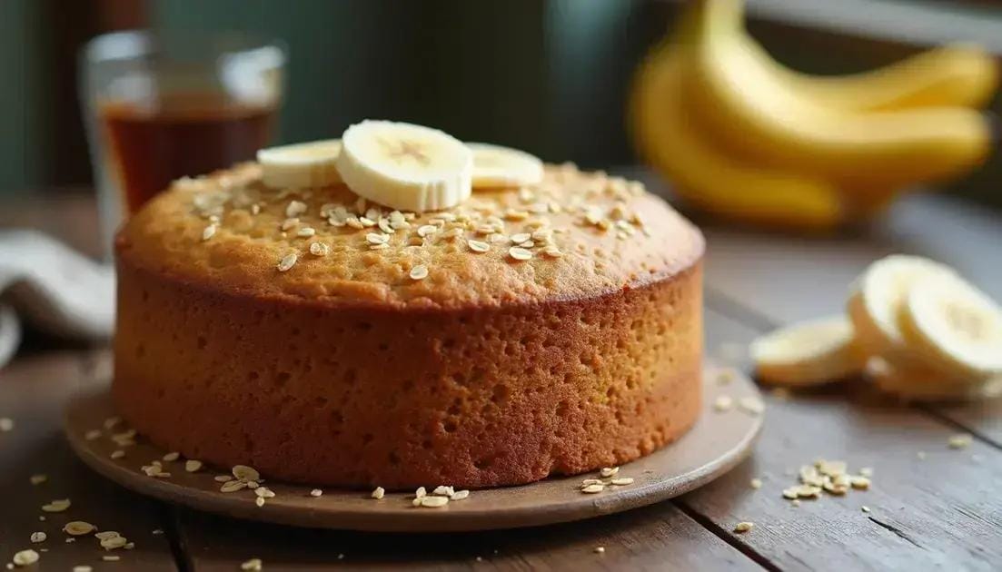 Bolo de aveia com banana