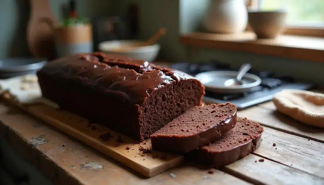 Bolo de chocolate vegano