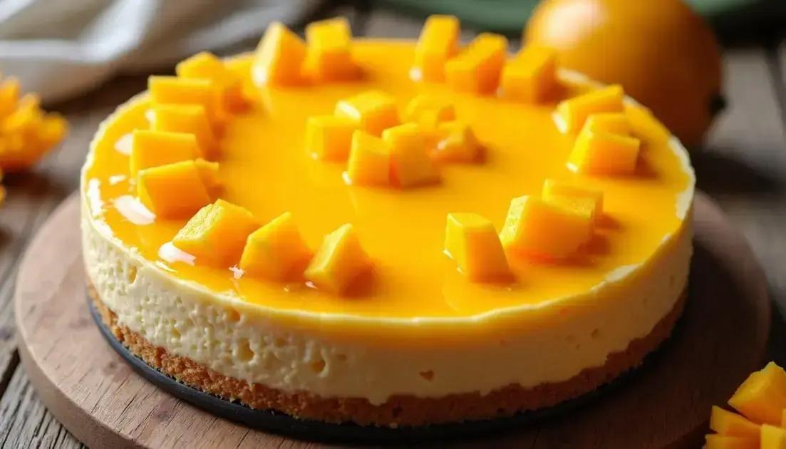 Cheesecake de manga: sobremesa cremosa e fácil para surpreender no verão