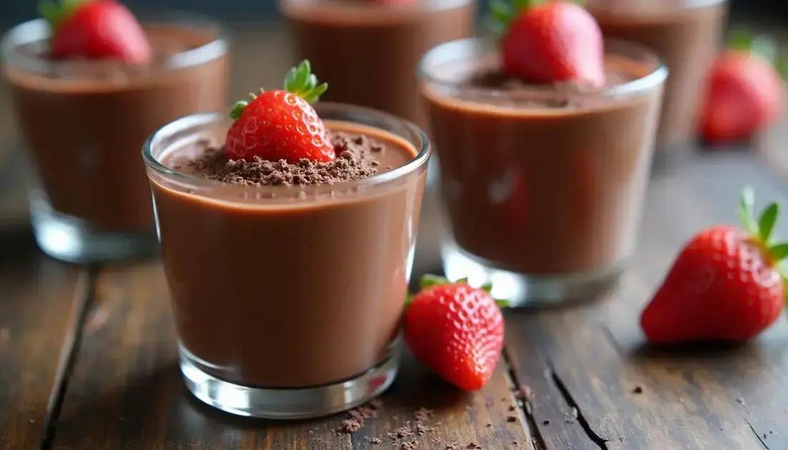 Mousse proteico de chocolate