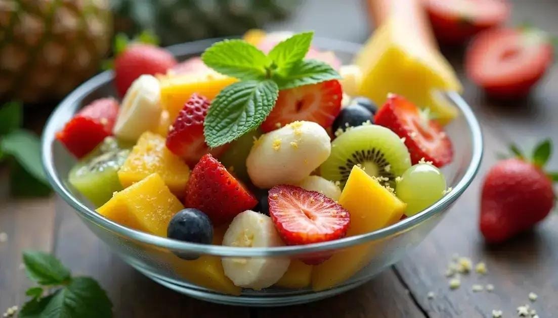 Salada de frutas gourmet: refrescância, cor e sabor em cada colherada