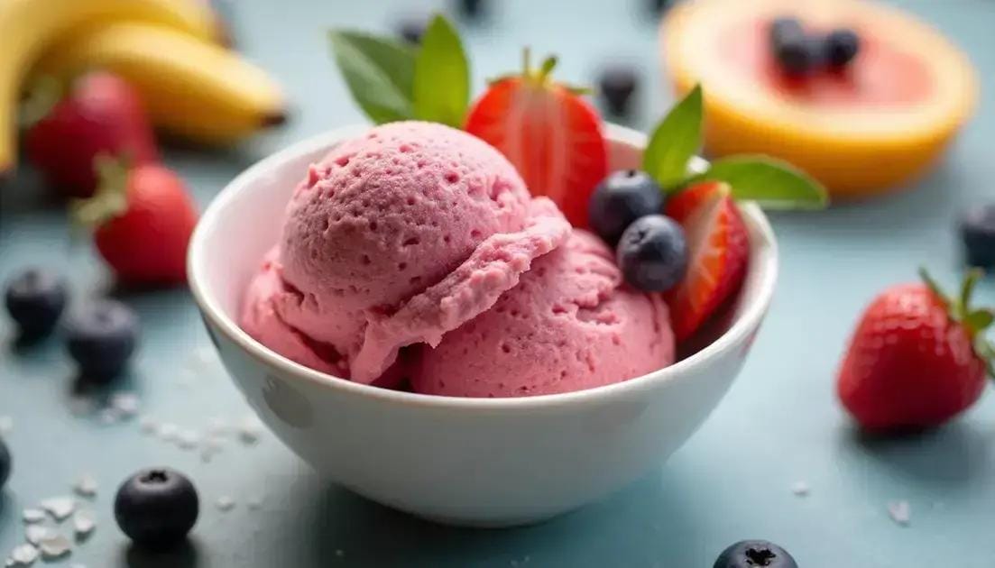Sorvete de frutas sem açúcar
