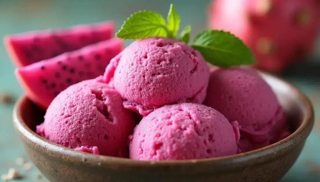 Sorvete de pitaya: refresque o verão com esse doce colorido e saudável