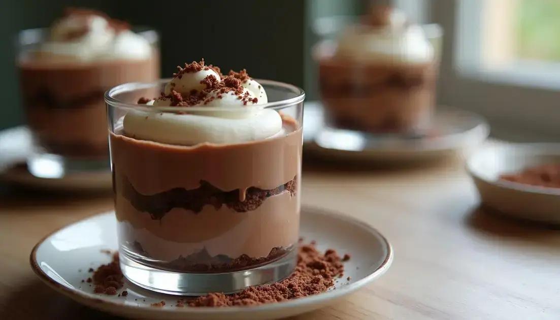 Verrine de chocolate: sobremesa cremosa em camadas para encantar